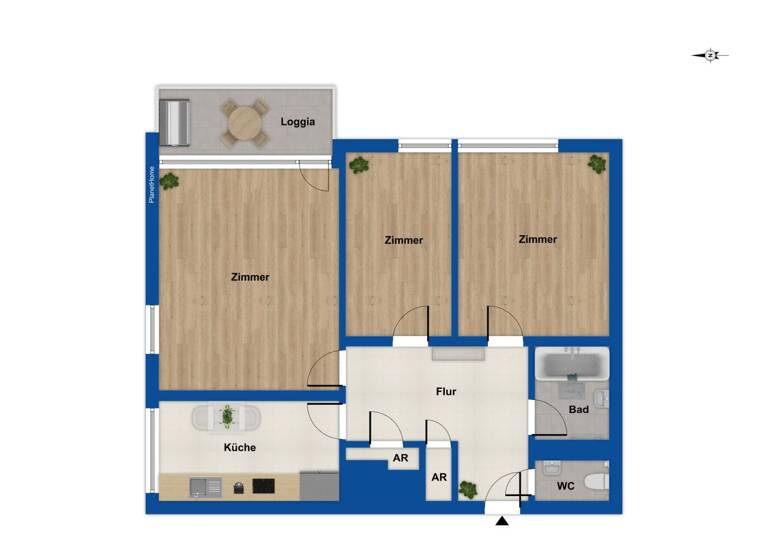 Wohnung zum Kauf 249.000 € 2,5 Zimmer 76 m² 6. Geschoss Darmstadt 64287