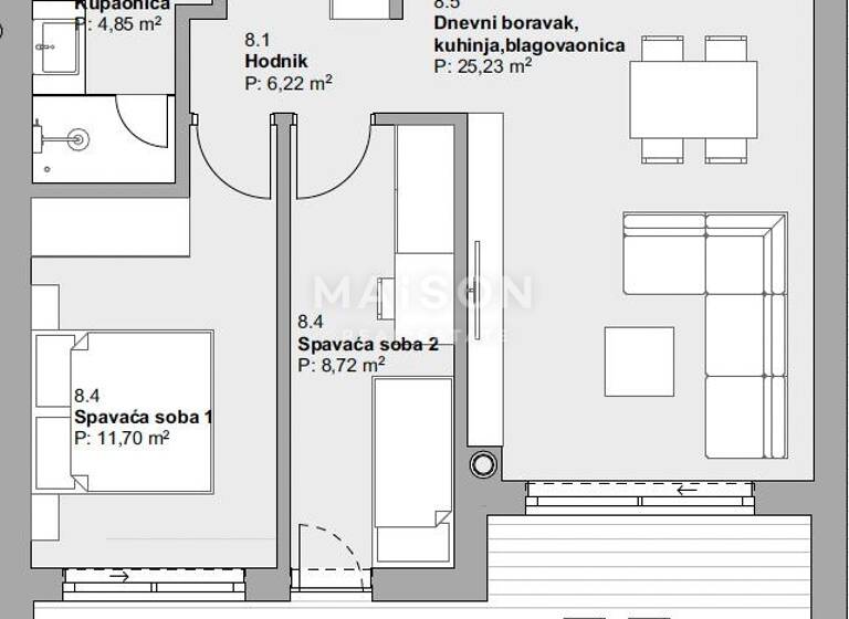 Wohnung zum Kauf 394.000 € 3 Zimmer 2. Geschoss Vodice 22211