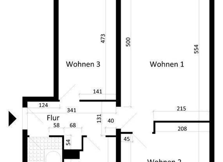 Wohnung zur Miete 390 € 3 Zimmer 60,5 m² 2. Geschoss frei ab 01.05.2026 Friesenstr. 22 Stadtfeld Ost Magdeburg 39108