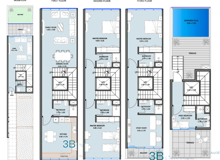 Reihenmittelhaus zum Kauf - Erstbezug provisionsfrei 1.185.500 € 5 Zimmer 264 m² 115 m² Grundstück Abu Dhabi 00000