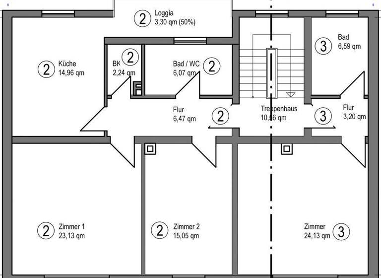 Wohnung zur Miete 840 € 2 Zimmer 70 m² Neckarstadt Mannheim 68169