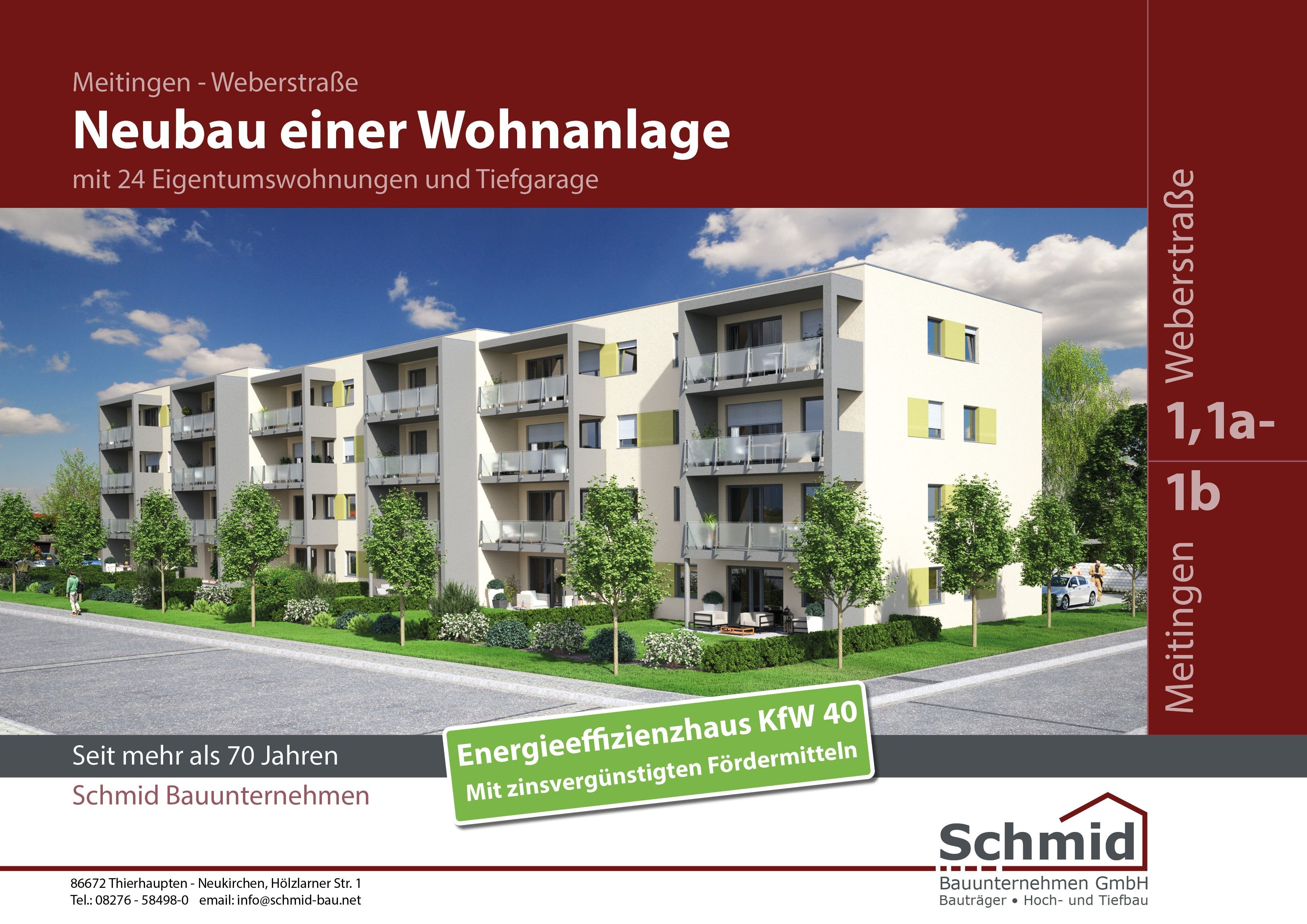 Wohnung zum Kauf provisionsfrei 478.600 € 3 Zimmer 89,4 m²<br/>Wohnfläche 1.<br/>Geschoss Weberstr.1 Meitingen Meitingen 86405