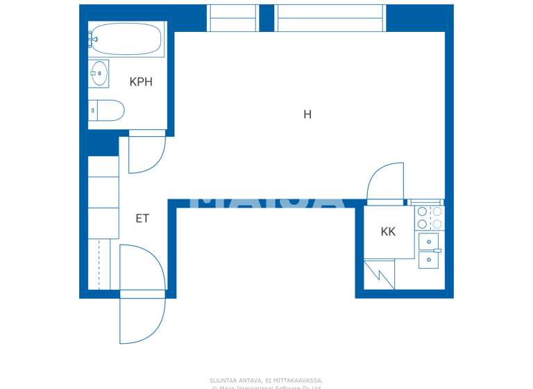 Studio zum Kauf 60.000 € 1 Zimmer 29 m² 2. Geschoss Rauhankatu 9 Tornio 95400