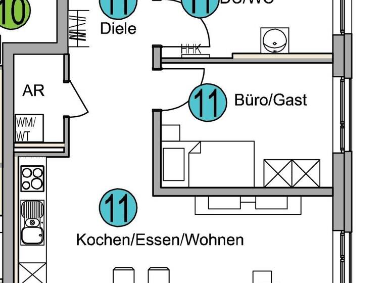 Wohnung zum Kauf provisionsfrei 338.700 € 3 Zimmer 79,5 m²<br/>Wohnfläche 1.<br/>Geschoss Schlotfeld Weipertshofen Stimpfach 74597
