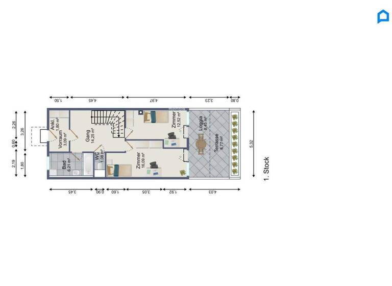 Maisonette zum Kauf 498.596 € 4,5 Zimmer 108,4 m² 1. Geschoss Wien 1210
