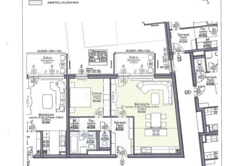 Wohnung zur Miete 795 € 2 Zimmer 65,1 m² Wiener Neustadt 2700
