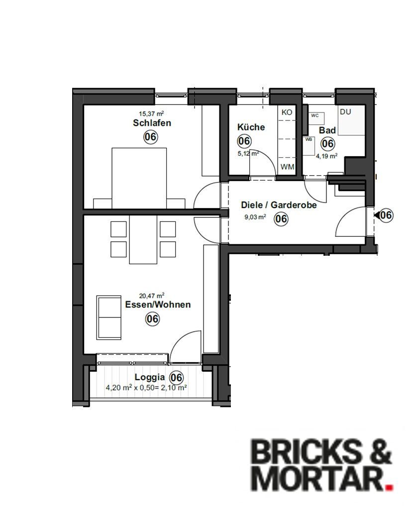 Wohnung zum Kauf 265.000 € 2 Zimmer 56,3 m²<br/>Wohnfläche 1.<br/>Geschoss Bad Wörishofen Bad Wörishofen 86825