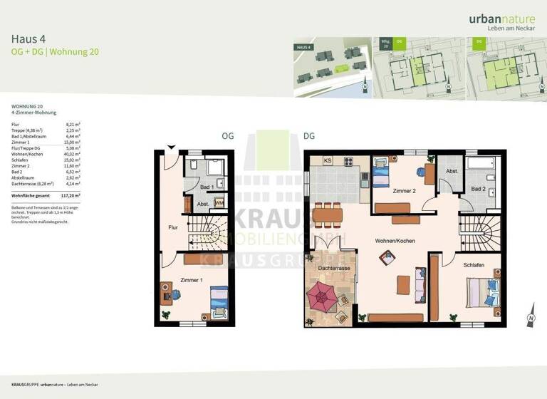 Maisonette zum Kauf - Neubau provisionsfrei 1.095.000 € 4 Zimmer 117,2 m² 1. Geschoss Ziegelhausen Heidelberg 69118