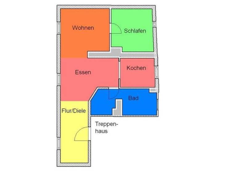 Wohnung zur Miete 344 € 2 Zimmer 49,2 m² 1. Geschoss frei ab sofort Klippe 3 Querfurt 06268