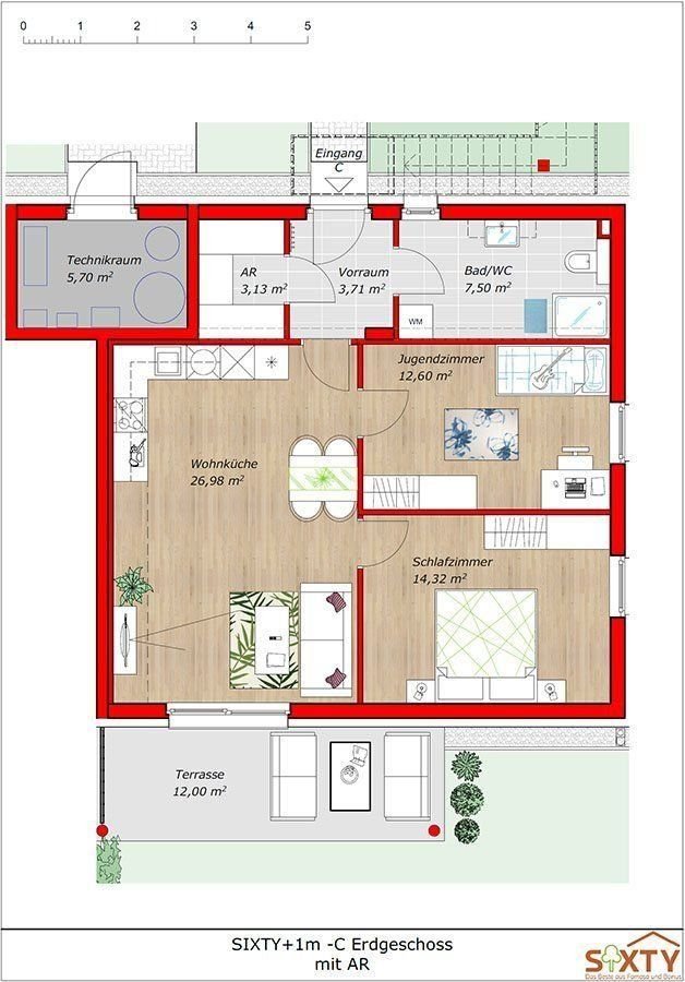 Terrassenwohnung zum Kauf provisionsfrei 309.900 € 3 Zimmer 68 m²<br/>Wohnfläche 1.<br/>Geschoss Ernst Bayer-Gasse Bruck an der Leitha 2460