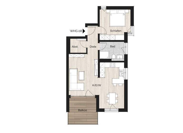 Wohnung zum Kauf - Erstbezug provisionsfrei 441.000 € 2 Zimmer 63,1 m² 1. Geschoss Fliederstraße 9 Pfaffenhofen a d Ilm Pfaffenhofen an der Ilm 85276