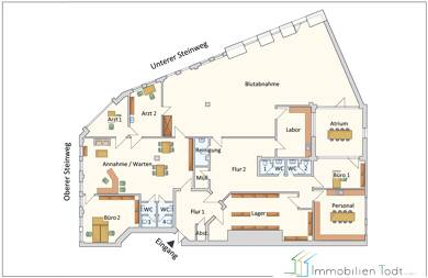 Bürofläche zur Miete 3.100 € 10 Zimmer 423,6 m² Bürofläche Oberer Steinweg 10 Stadtmitte Plauen 08523