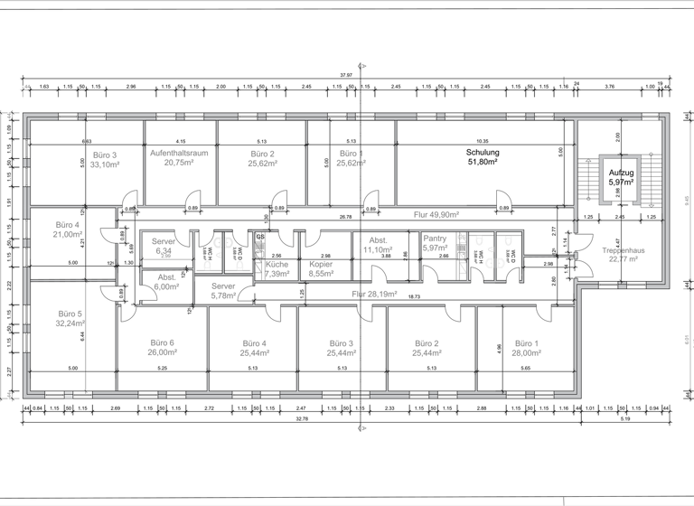 Bürofläche zur Miete - Erstbezug 15 € 14 Zimmer 500 m² Bürofläche teilbar ab 200 m² St. Lorenz Nord Lübeck 23556