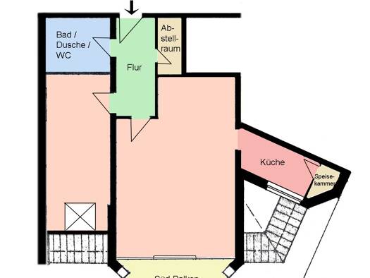 Wohnung zur Miete 515 € 2 Zimmer 73 m² 2. Geschoss frei ab 01.06.2026 Bad Pyrmont 31812