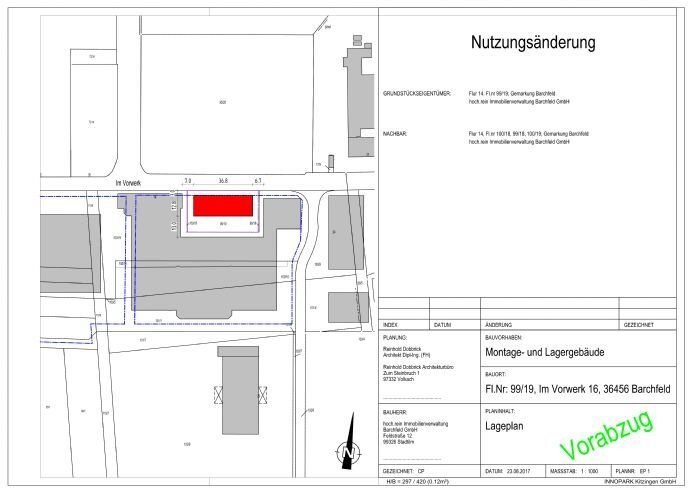 Werkstatt zur Miete provisionsfrei 4,10 € 420 m²<br/>Lagerfläche Im Vorwerk 16 Barchfeld Barchfeld-Immelborn 36456