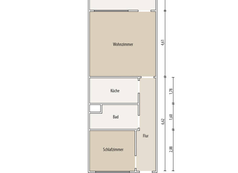 Wohnung zur Miete 464 € 2 Zimmer 54,5 m²<br/>Wohnfläche EG<br/>Geschoss Berliner Straße 11 Innenstadt Gera 07545