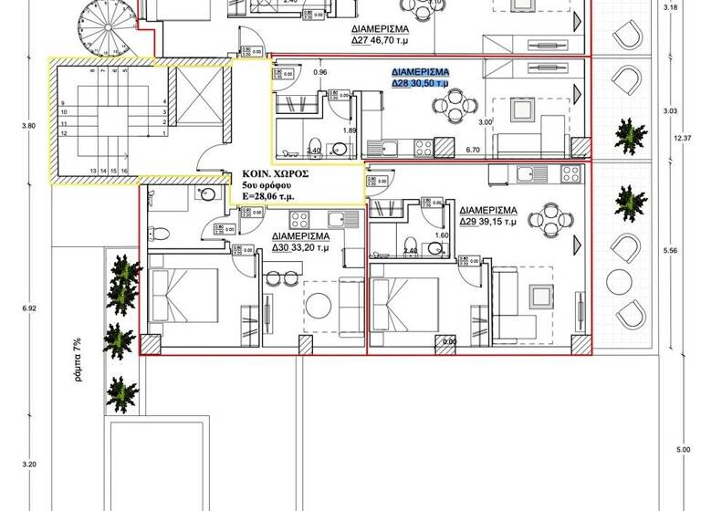 Studio zum Kauf 255.000 € 1 Zimmer 30 m² 5. Geschoss Athen