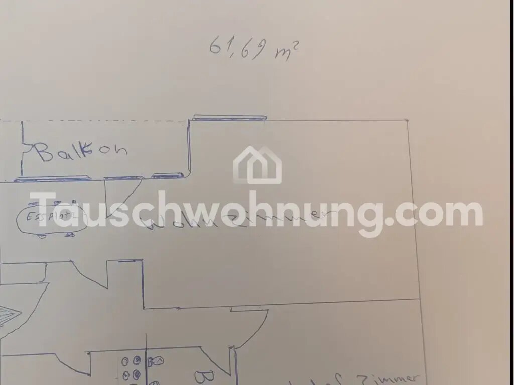 Wohnung zur Miete Tauschwohnung 392 € 2 Zimmer 61 m²<br/>Wohnfläche 1.<br/>Geschoss Waidmannslust Berlin 13469