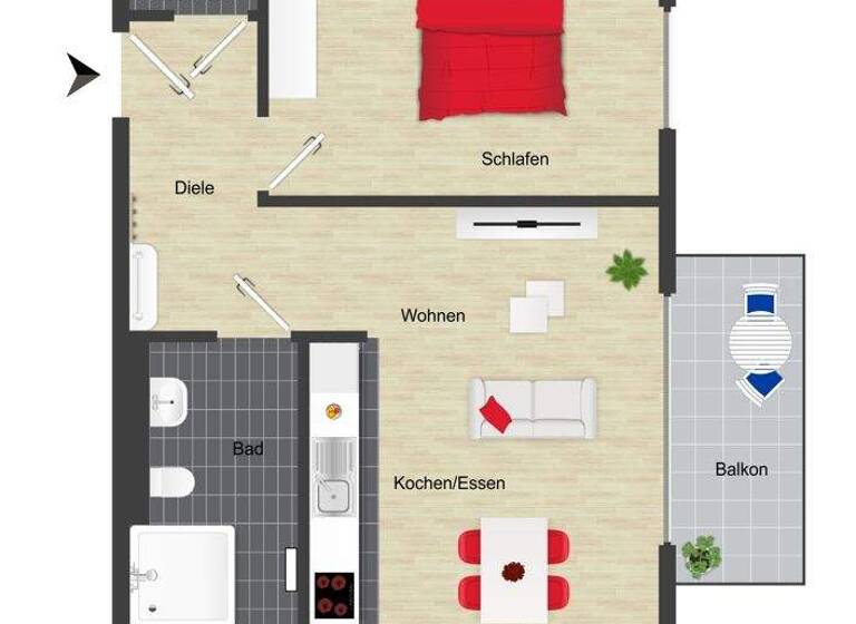 Wohnung zum Kauf - Erstbezug provisionsfrei 229.000 € 2 Zimmer 51,3 m² Wittler Straße 19 Schloß Neuhaus Paderborn / Schloß Neuhaus 33104