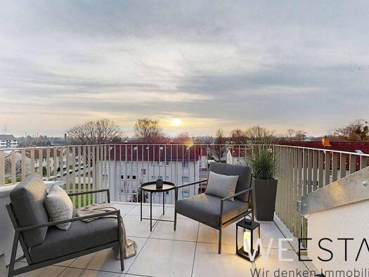 Penthouse zur Miete - Erstbezug 1.550 € 2 Zimmer 82 m² 4. Geschoss Eller Düsseldorf 40229