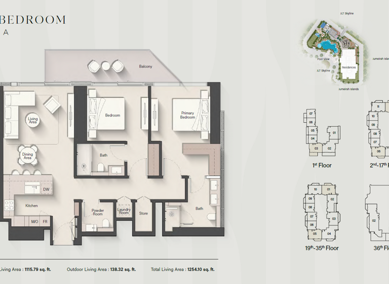 Wohnung zum Kauf provisionsfrei 766.600 € 3 Zimmer 116,5 m² Dubai