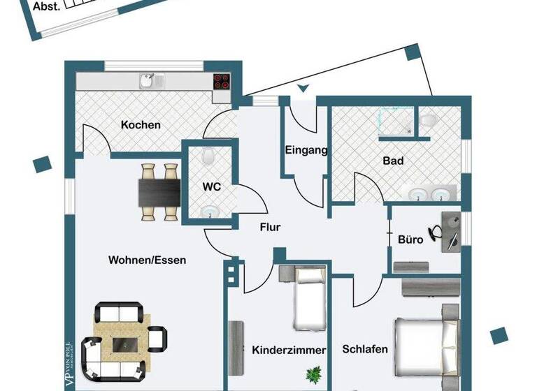 Wohnung zum Kauf 745.000 € 3,5 Zimmer 106 m² 1. Geschoss Harksheide Norderstedt 22844