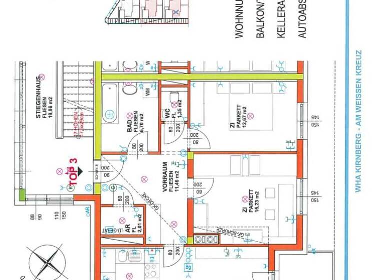 Wohnung zur Miete 761 € 3 Zimmer 81,2 m² 1. Geschoss Am Weißen Kreuz, Krinberg Kirnberg an der Mank 3241