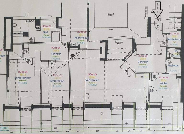 Wohnung zur Miete 3.041 € 3 Zimmer 144,8 m² Wien 1010