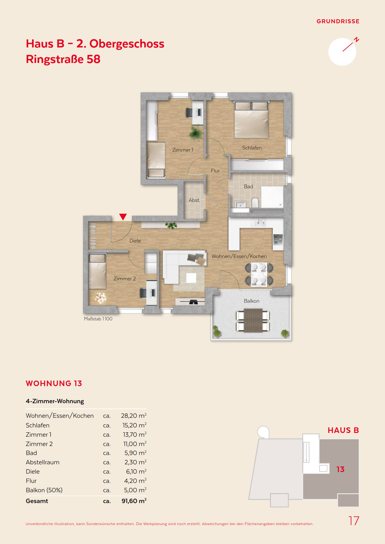 Wohnung zum Kauf provisionsfrei 546.000 € 4 Zimmer 92 m²<br/>Wohnfläche Ringstraße 56/1 Kernstadt 3 Winnenden 71364