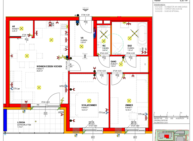 Wohnung zur Miete - Erstbezug 768 € 3 Zimmer 75,3 m² 1. Geschoss Fadingerstraße Rohrbach-Berg 4150