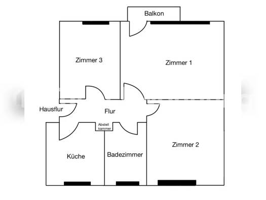 Wohnung zur Miete Tauschwohnung 375 € 2,5 Zimmer 54 m² 2. Geschoss Kücknitz Lübeck 23569