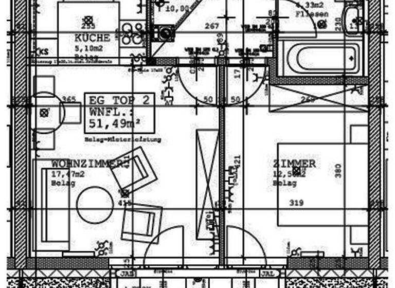 Wohnung zur Miete 541 € 51,5 m² Langau 360/2 Langau 2091