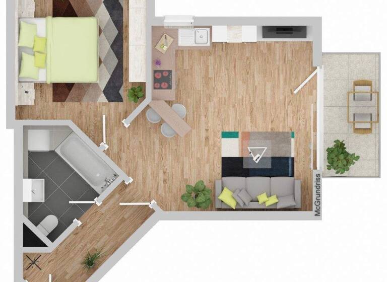 Wohnung zum Kauf 229.000 € 2 Zimmer 53 m² 1. Geschoss Neureut Karlsruhe / Neureut 76149