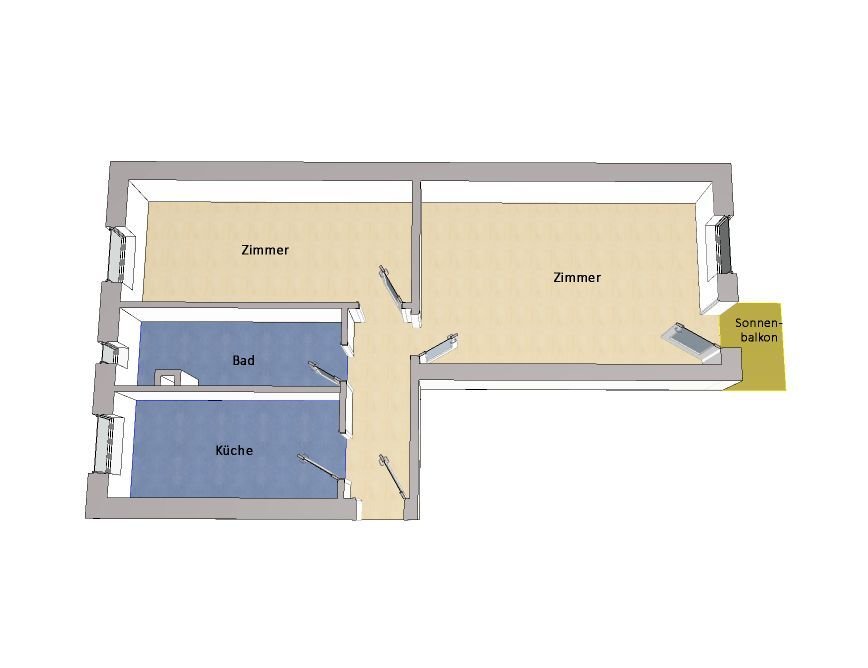 Wohnung zum Kauf 290.000 € 2 Zimmer 58 m²<br/>Wohnfläche ab sofort<br/>Verfügbarkeit Neukölln Berlin 12051