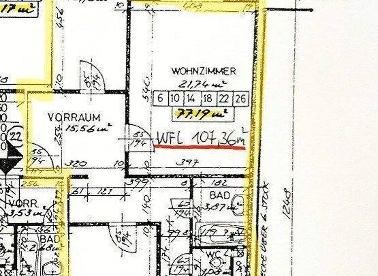Wohnung zur Miete 1.086 € 3 Zimmer 77 m² 5. Geschoss Brigittagasse 12 Wien,Brigittenau 1200