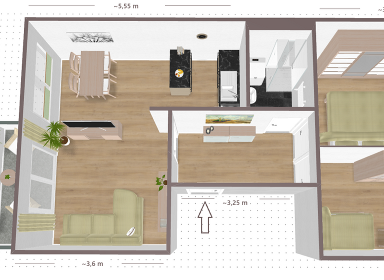 Wohnung zur Miete 369 € 2 Zimmer 56 m² 4. Geschoss frei ab sofort Joachimstalerstraße 1 Silberhöhe Halle (Saale) 06132
