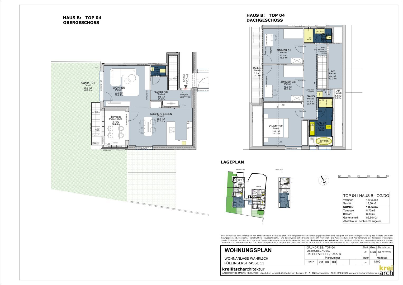 Maisonette zum Kauf 630.000 € 5 Zimmer 135 m²<br/>Wohnfläche Treffen am Ossiacher See 9521