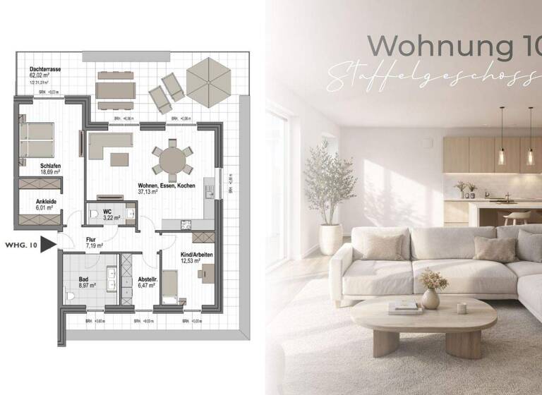 Penthouse zum Kauf - Erstbezug 455.000 € 3 Zimmer 131,2 m² 3. Geschoss frei ab sofort Lemförde 49448