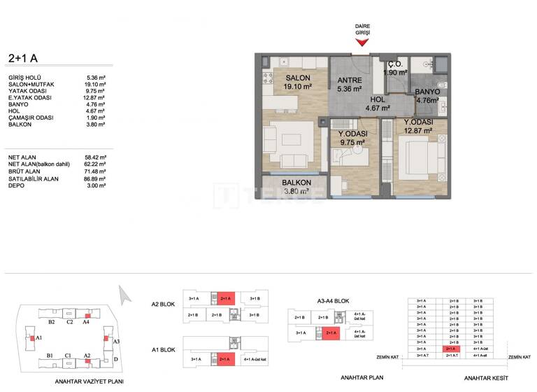 Studio zum Kauf 255.000 € 3 Zimmer 90 m² EG Istanbul 34944