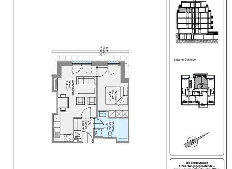 Wohnung zum Kauf - Erstbezug 245.000 € 2 Zimmer 41,3 m² 4. Geschoss Wien 1210