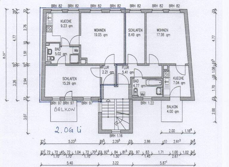 Wohnung zur Miete 280 € 2 Zimmer 53,3 m² 2. Geschoss frei ab sofort Gabelentzstraße 4 Altenburg Altenburg , Thür 04600