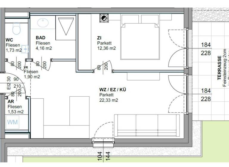 Wohnung zum Kauf 358.000 € 2 Zimmer 44 m² Guntramsdorf 2353