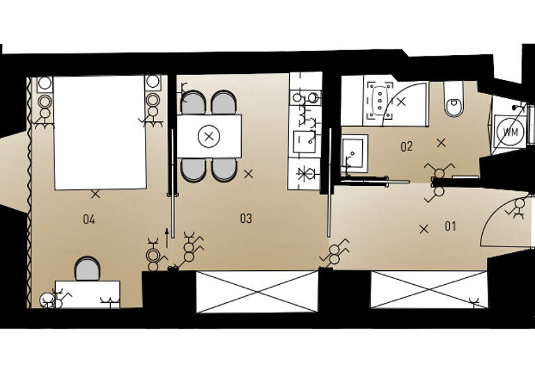 Wohnung zur Miete 1.111 € 2 Zimmer 35,2 m² EG Wien 1190