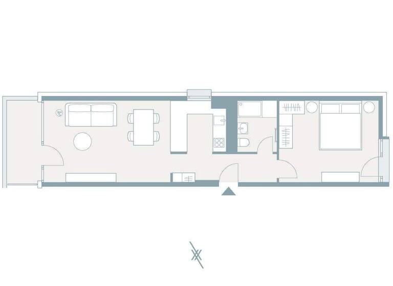 Wohnung zur Miete 1.459 € 2 Zimmer 55,5 m² frei ab sofort Mailänder Str. 12 Sachsenhausen Frankfurt am Main 60598