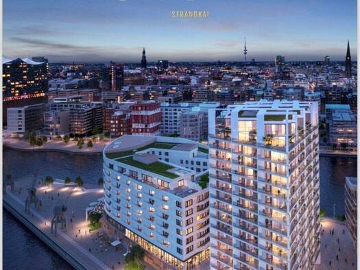 Wohnung zur Miete 1.700 € 2 Zimmer 56,3 m² 5. Geschoss frei ab 01.01.2027 Am Strandkai HafenCity Hamburg 20457