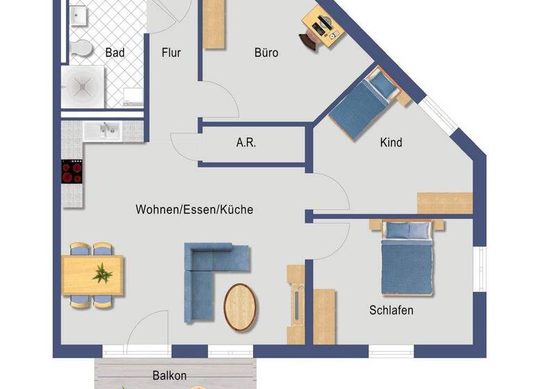 Wohnung zum Kauf - Erstbezug provisionsfrei 413.714 € 4 Zimmer 99,7 m² 2. Geschoss Mammingerschwaigen Mamming 94437
