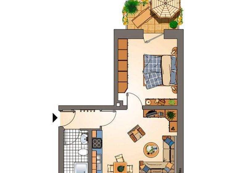Wohnung zur Miete 359 € 1,5 Zimmer 44,3 m² EG frei ab 06.03.2026 Klockenbrink 4 Erle Gelsenkirchen 45891