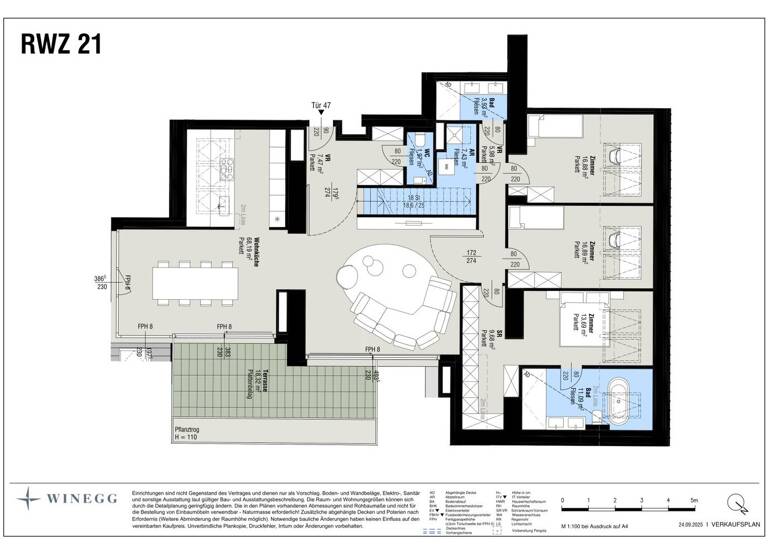 Wohnung zum Kauf - Erstbezug 2.750.000 € 4 Zimmer 163,2 m² 5. Geschoss Rechte Wienzeile 21 Wien 1040