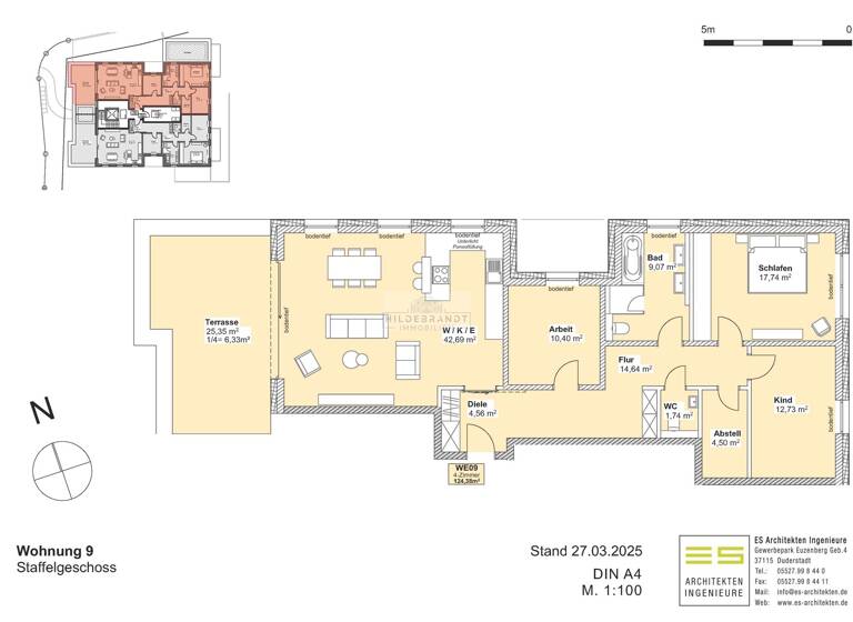 Penthouse zum Kauf 593.914 € 4 Zimmer 124,4 m² Weißdornweg Bovenden 37120