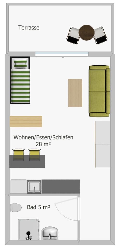 Wohnung zur Miete 425 € 1 Zimmer 40,8 m²<br/>Wohnfläche Vilsbiburg Vilsbiburg 84137